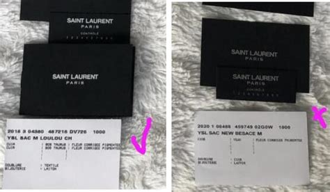 fake ysl authenticity card|real ysl vs fake.